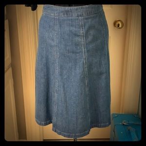 Denim jean skirt